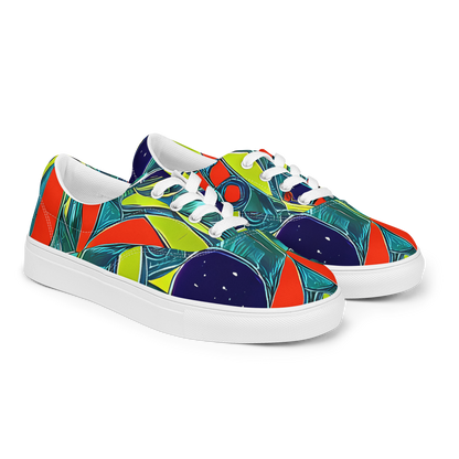 Women's Lace-Up Canvas Shoes - Harmonic Mirage