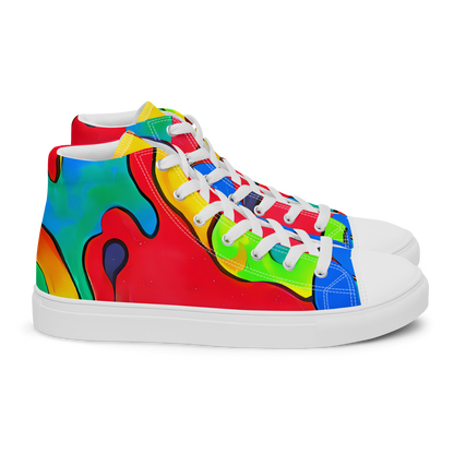 Men's High Top Canvas Shoes - Splash of Joy