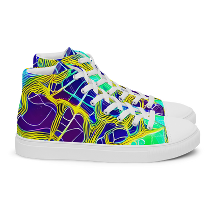 Men's High Top Canvas Shoes - Neon Jungle Rhapsody