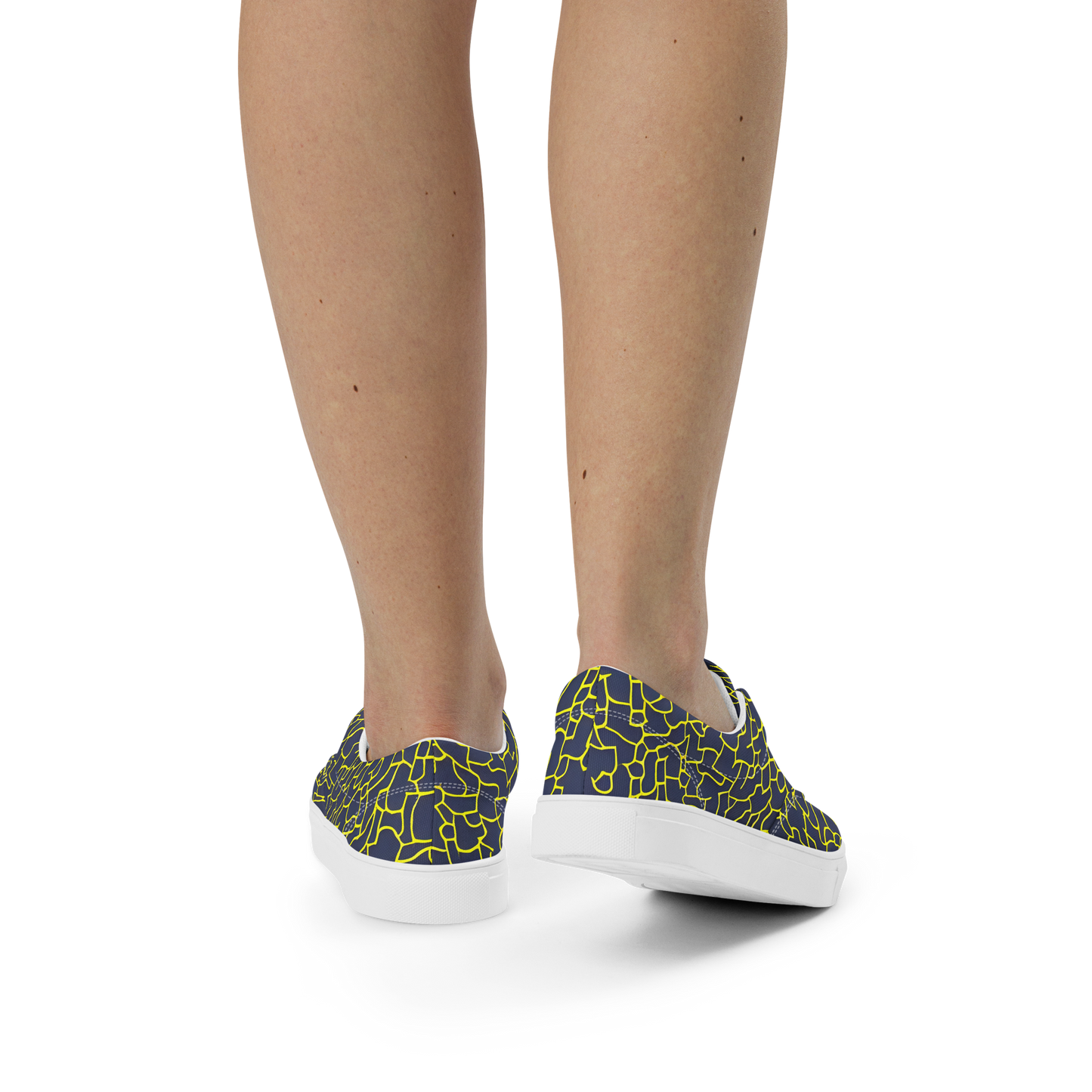 Women's Lace-Up Canvas Shoes - Nightshade Maze