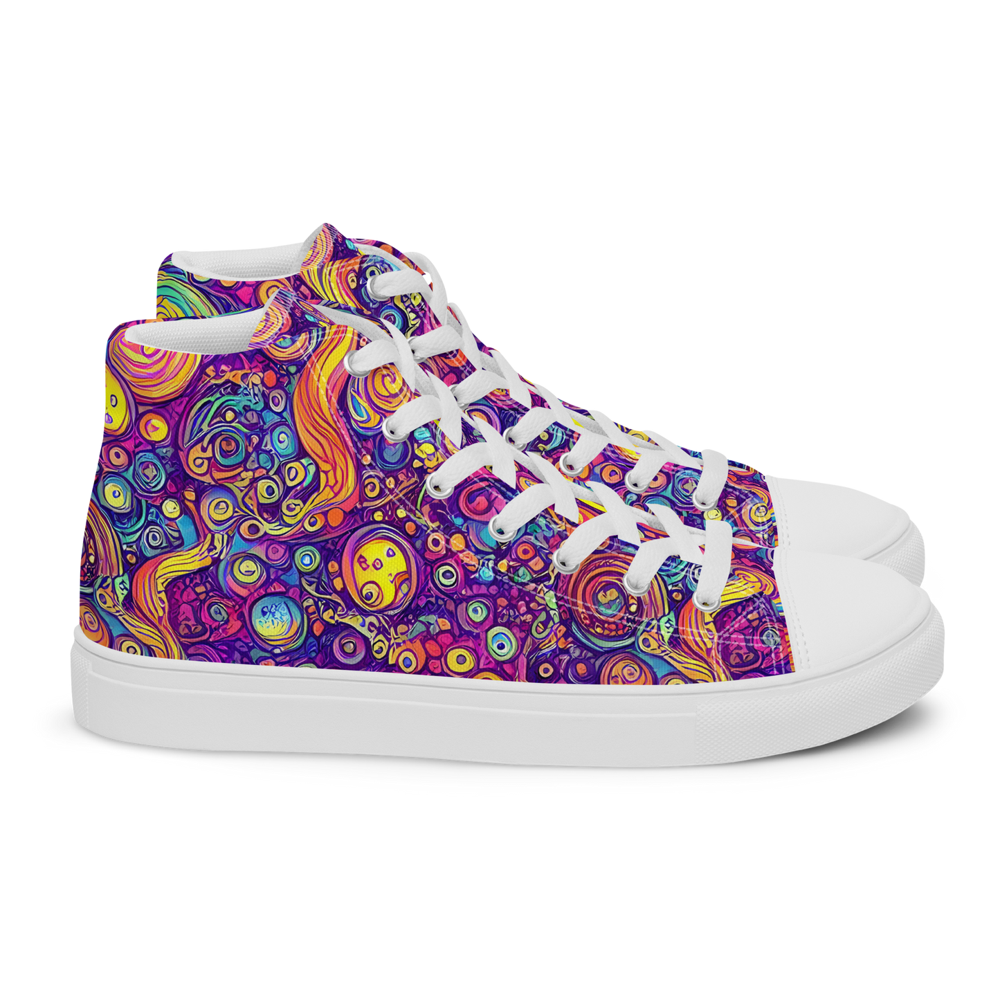 Women's High Top Canvas Shoes - Festival of Whimsy