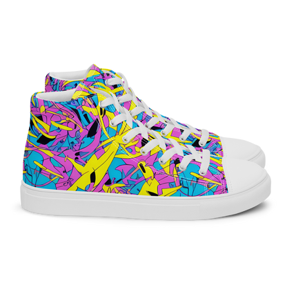 Men's High Top Canvas Shoes - Neon Jive