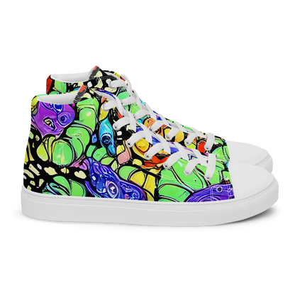 Men's High Top Canvas Shoes - Frostwork Fantasy