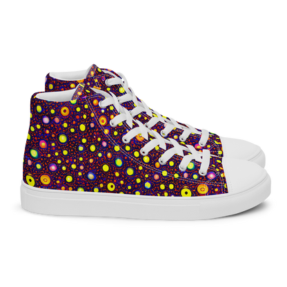 Women's High Top Canvas Shoes - Cosmic Dotscape