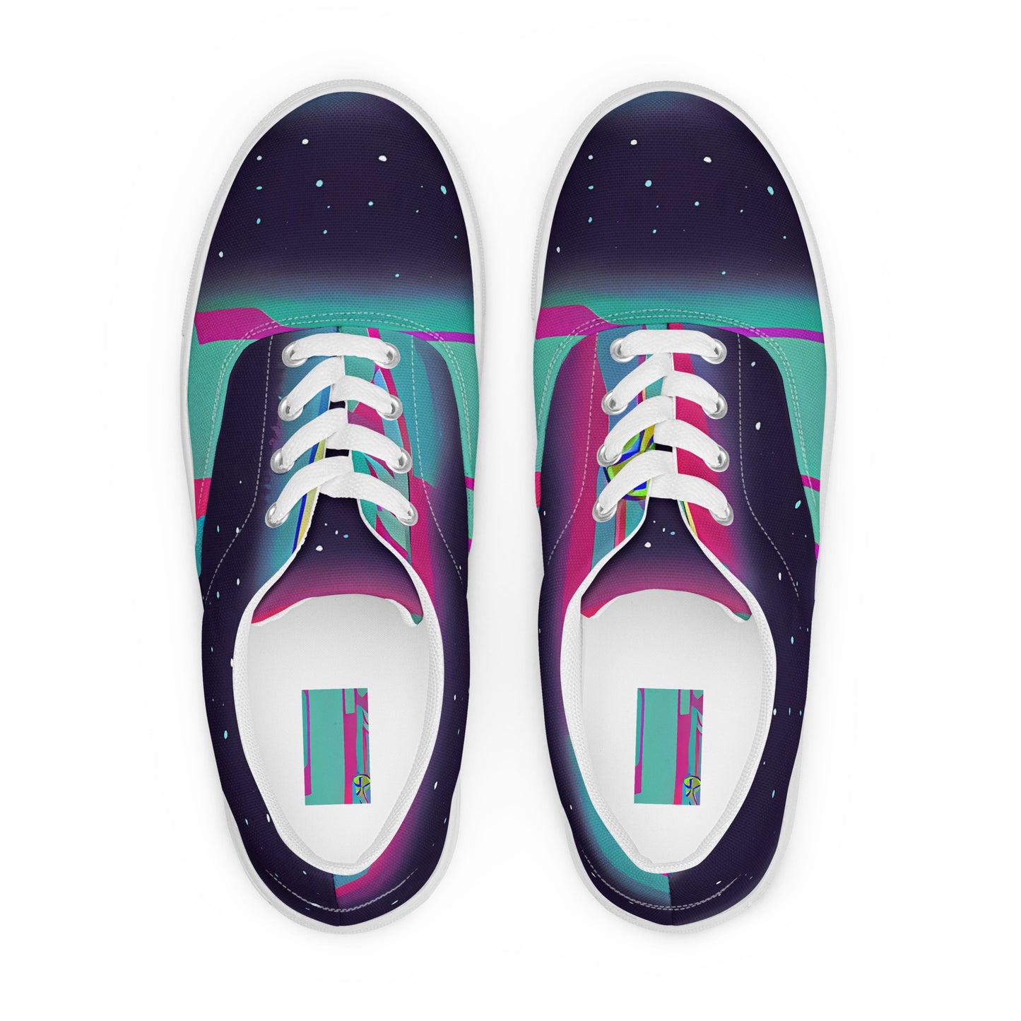 Women's Lace-Up Canvas Shoes - Astro Pop