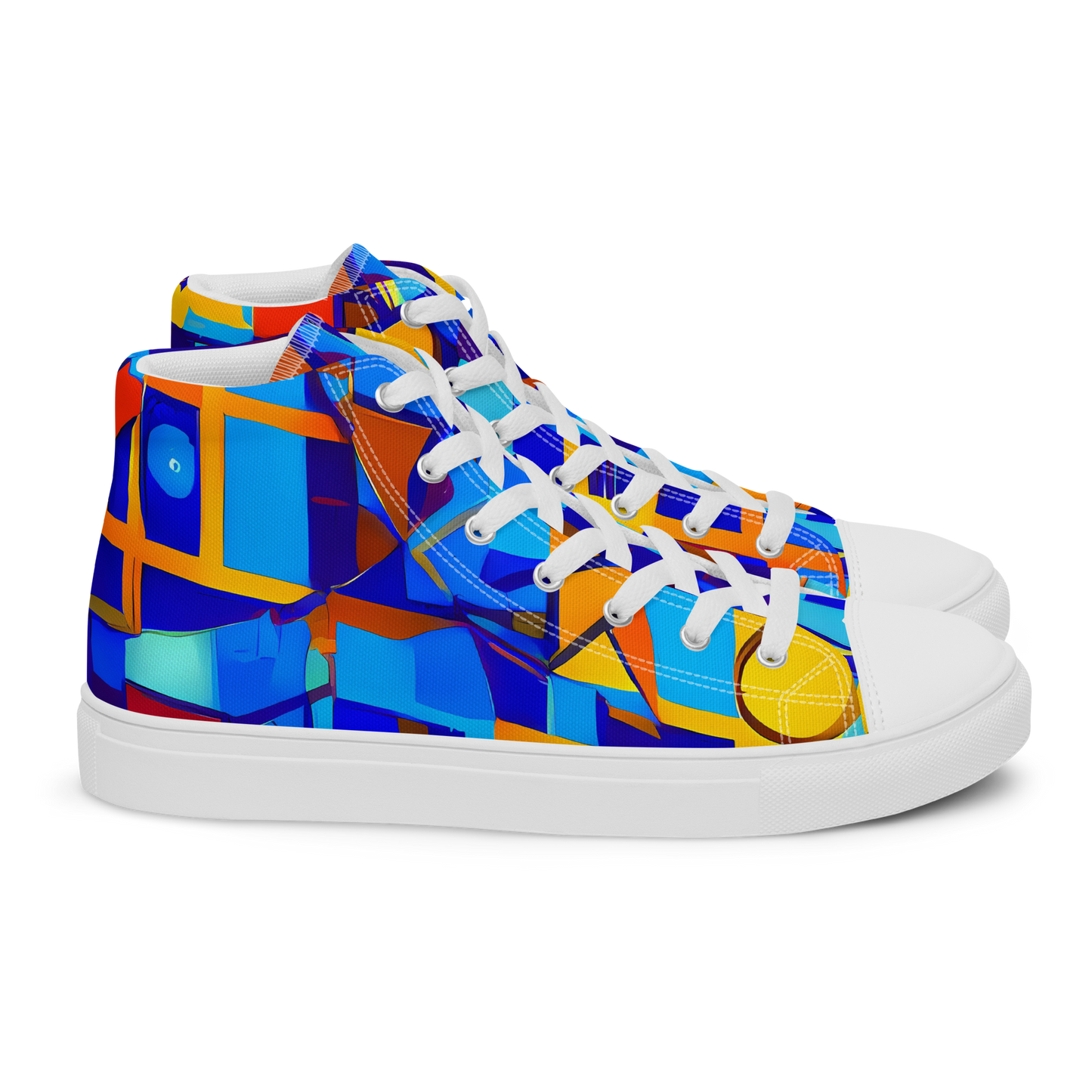 Women's High Top Canvas Shoes - Radiant Labyrinth