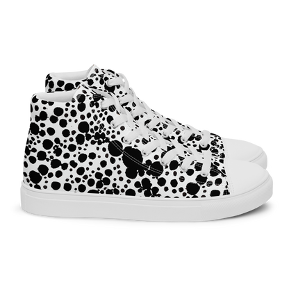 Men's High Top Canvas Shoes - Dappled Shadow Dance