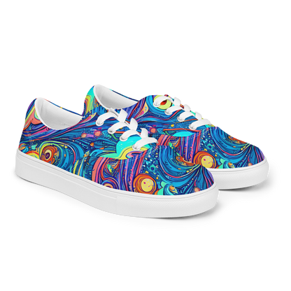 Women's Lace-Up Canvas Shoes - Echoes of Vortex