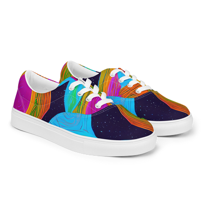 Men's Lace-Up Canvas Shoes - Galactic Harmony