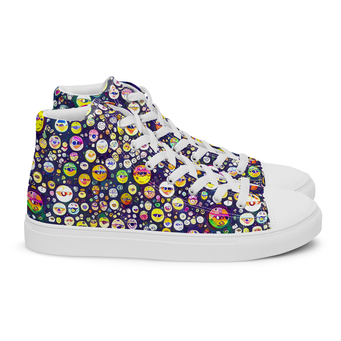Men's High Top Canvas Shoes - Whimsical Eyescape