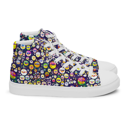Men's High Top Canvas Shoes - Whimsical Eyescape