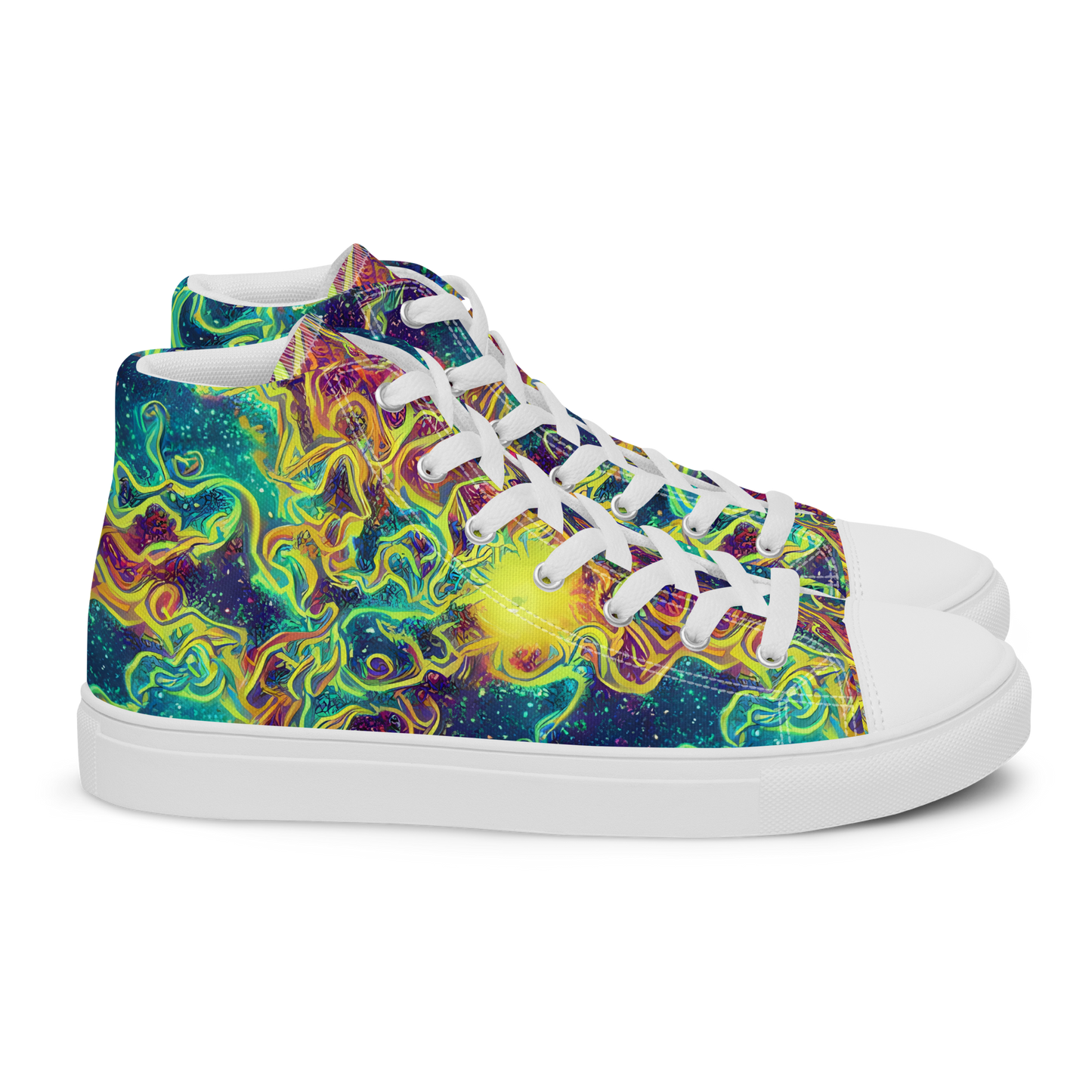 Women's High Top Canvas Shoes - Echoed Pulses