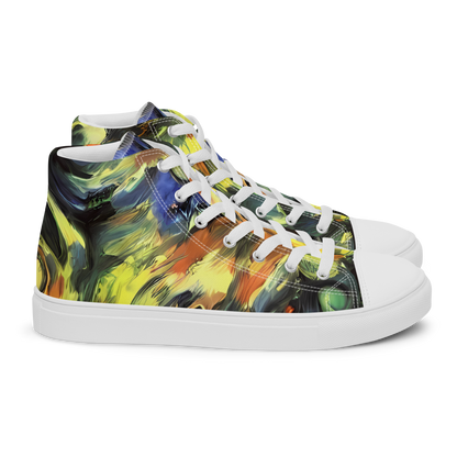 Men's High Top Canvas Shoes - Seve Swirl