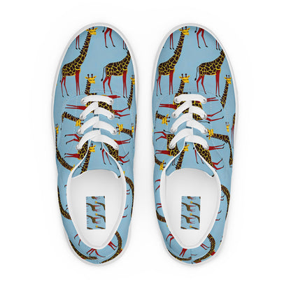 Women's Lace-Up Canvas Shoes - Giraffe Groove