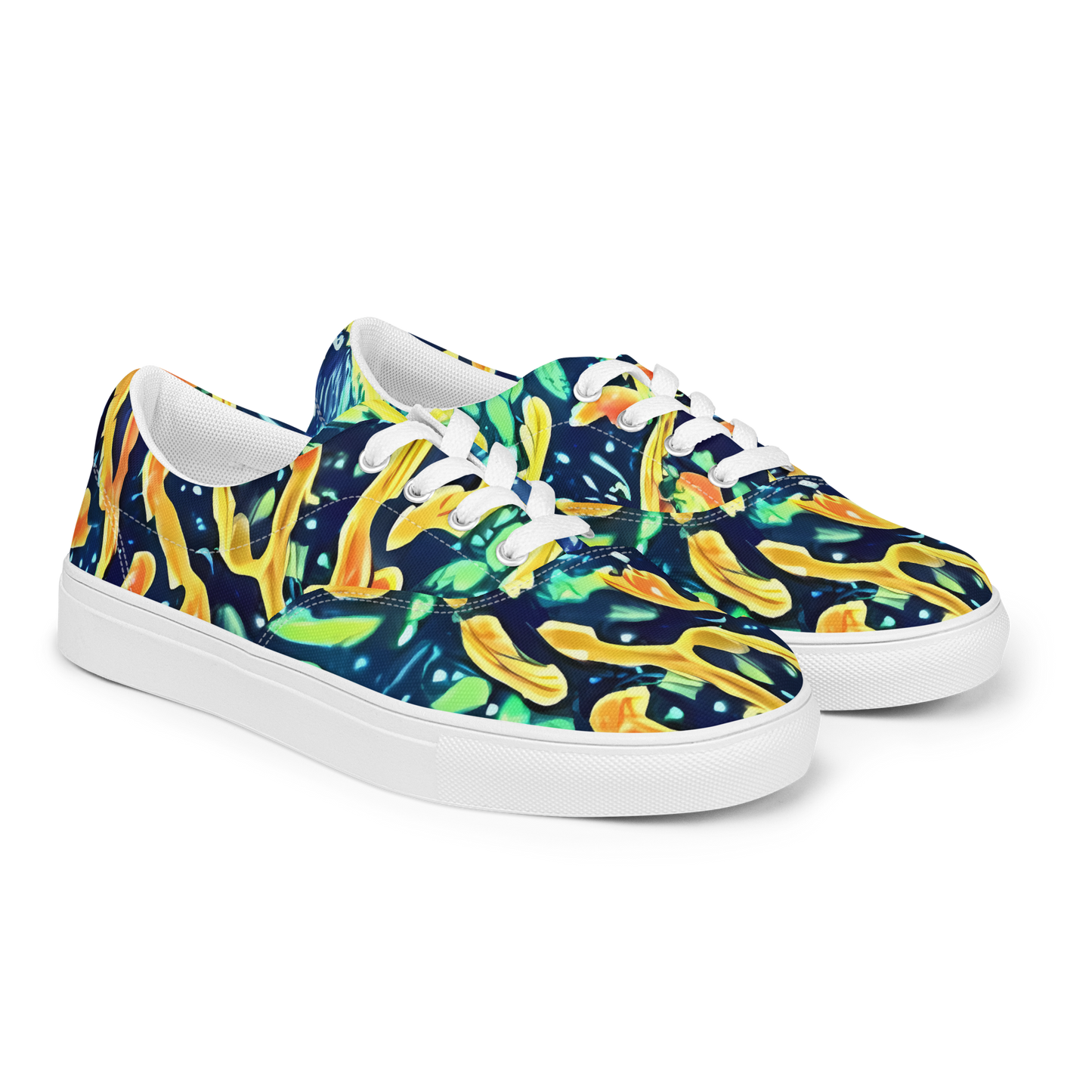 Women's Lace-Up Canvas Shoes - Vortex Glow