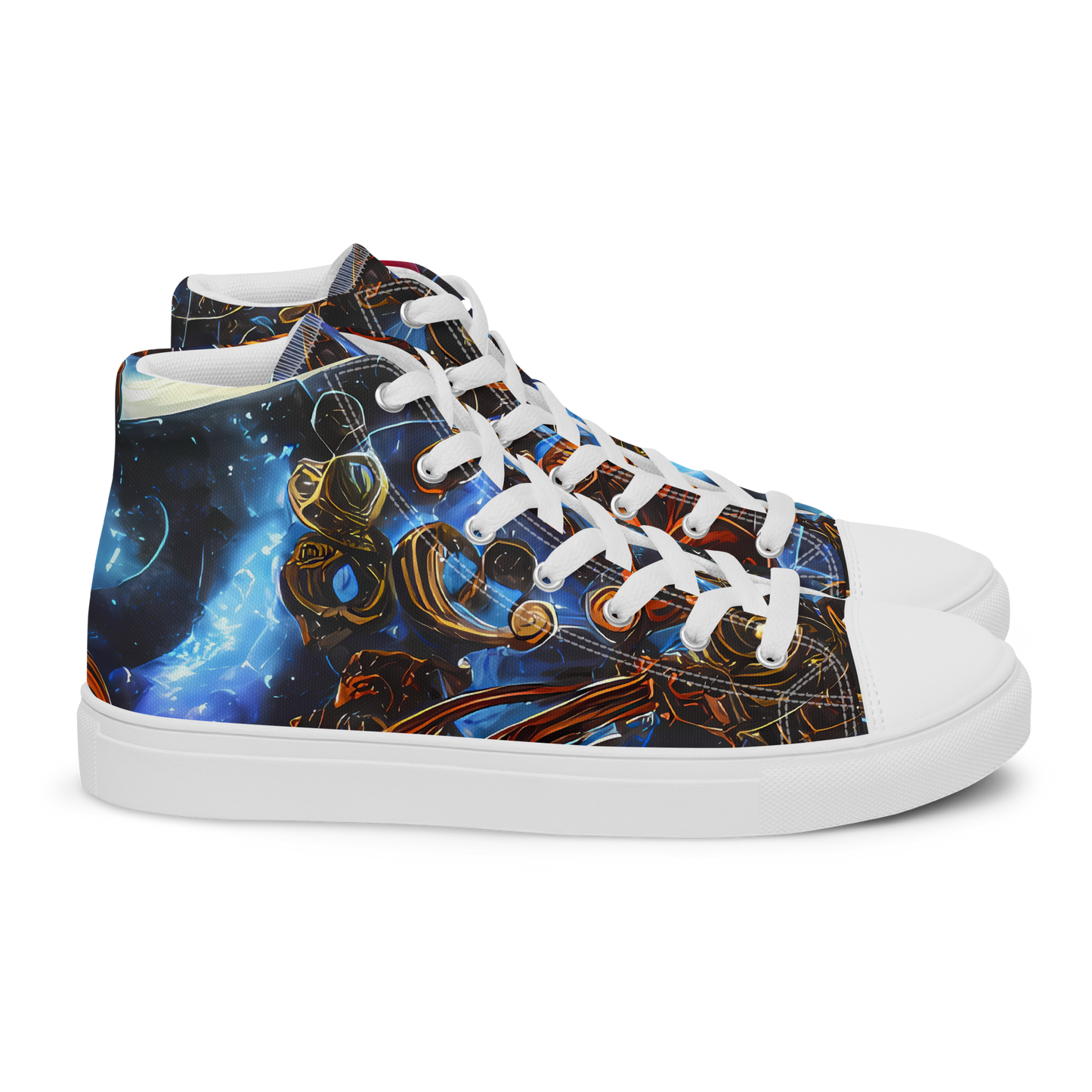 Men's High Top Canvas Shoes - Pimenov's Cosmos