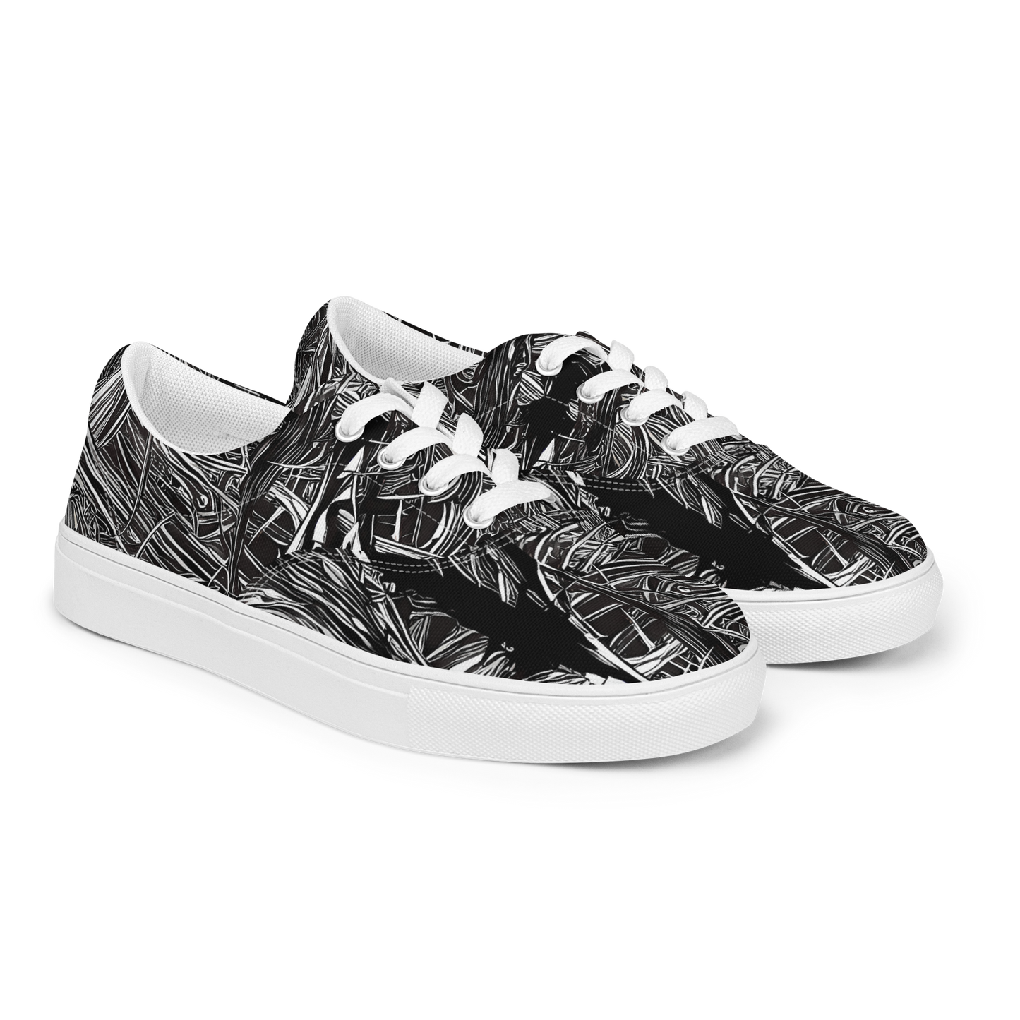 Women's Lace-Up Canvas Shoes - Mesmeric Tangles