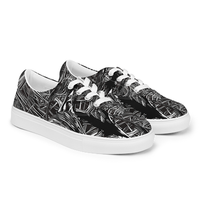 Women's Lace-Up Canvas Shoes - Mesmeric Tangles