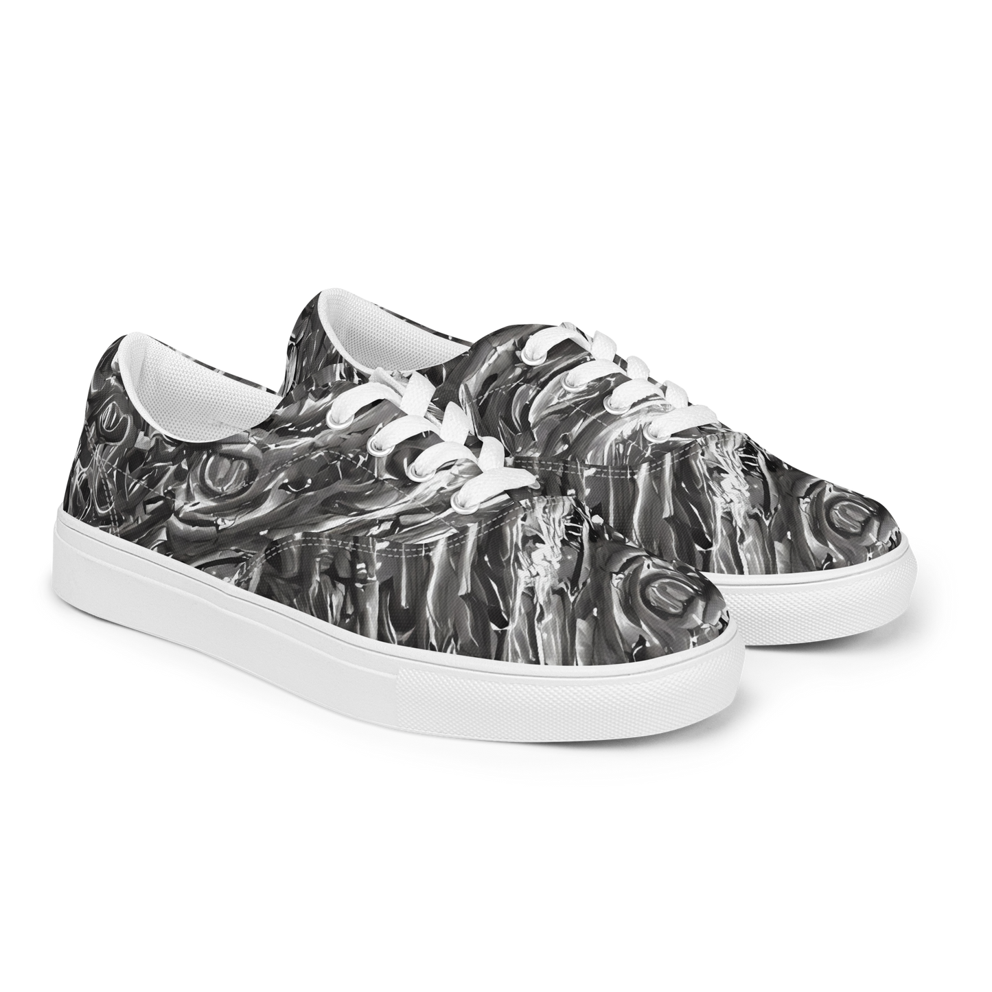 Women's Lace-Up Canvas Shoes - Nebulous Night