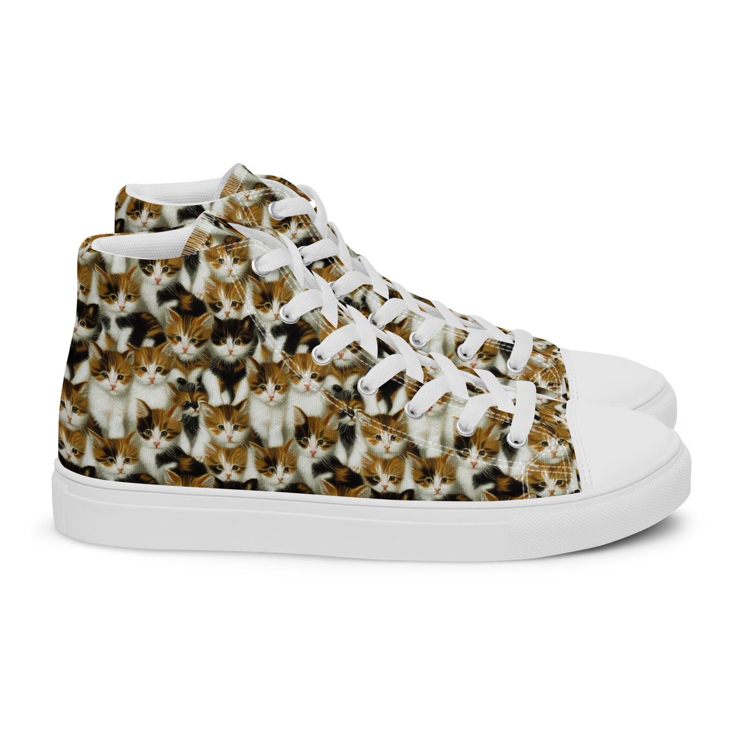 Women's High Top Canvas Shoes - Cuddle Chaos