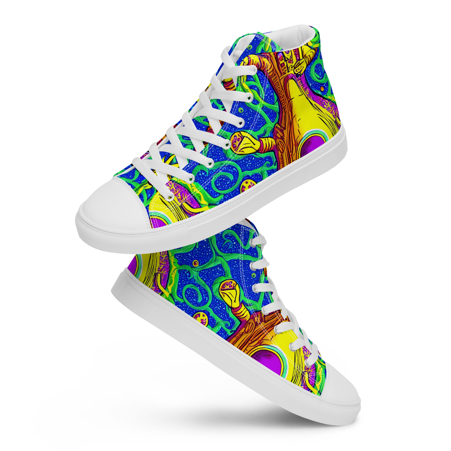 Women's High Top Canvas Shoes - Sprawling Spectacle