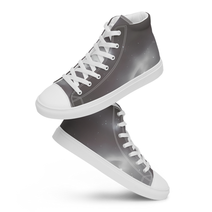 Men's High Top Canvas Shoes - Silver Nebula