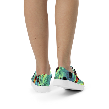 Women's Lace-Up Canvas Shoes - Galactic Grotesque