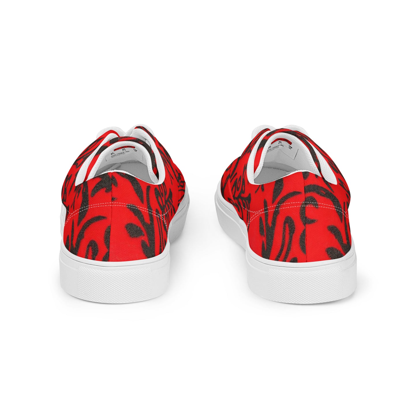 Men's Lace-Up Canvas Shoes - Scarlet Enigma