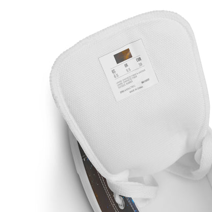 Women's High Top Canvas Shoes - Gilded Galaxies