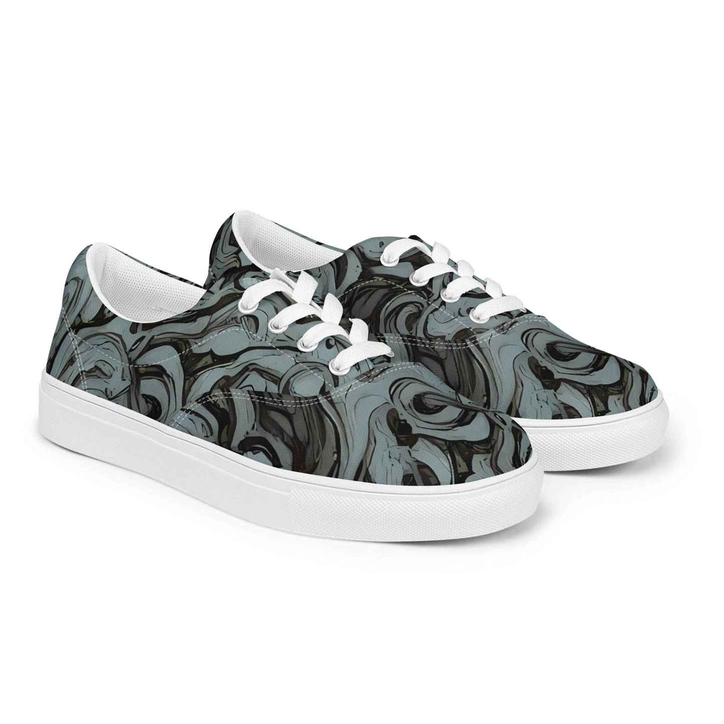 Women's Lace-Up Canvas Shoes - Caruso Swirl