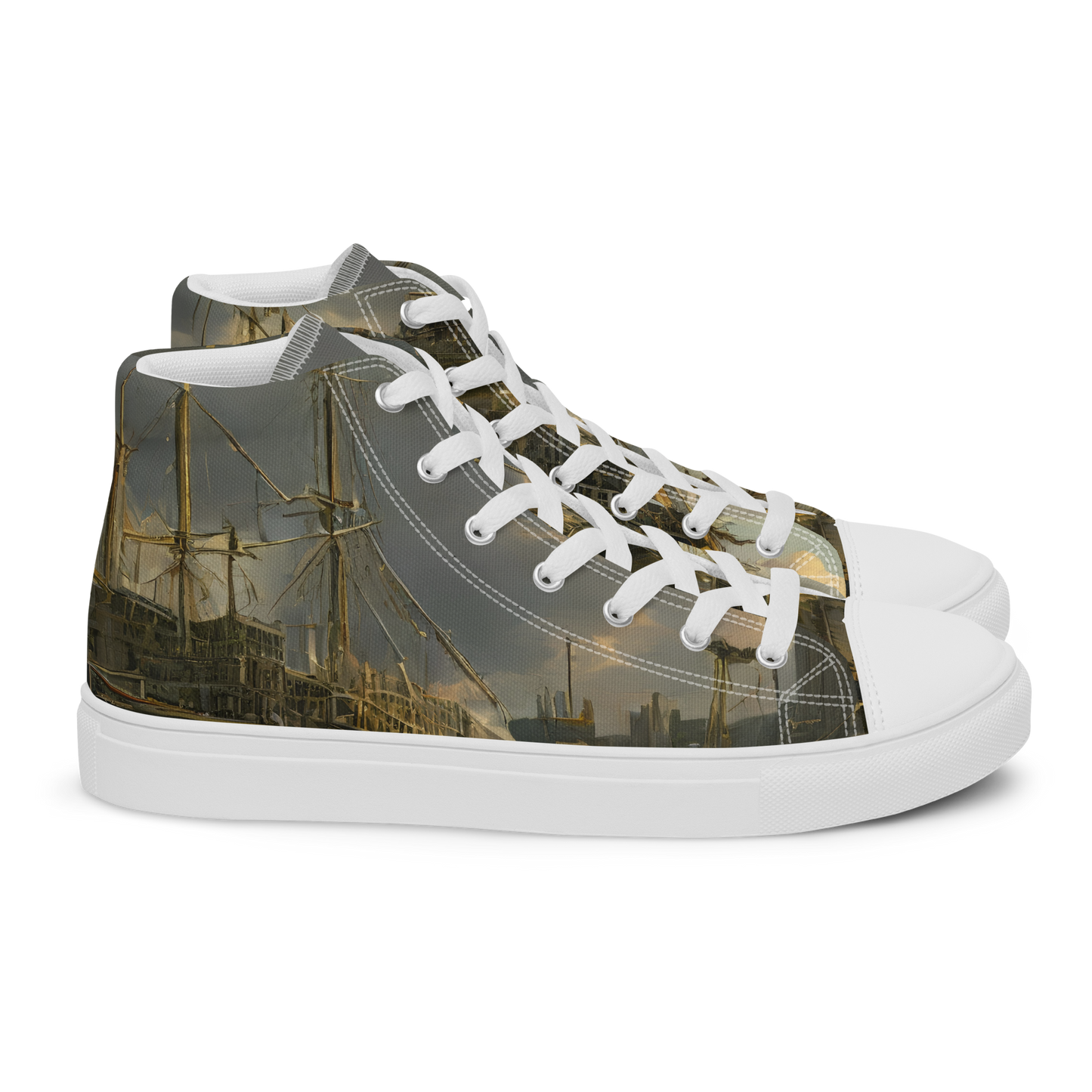 Men's High Top Canvas Shoes - Ethereal Armada