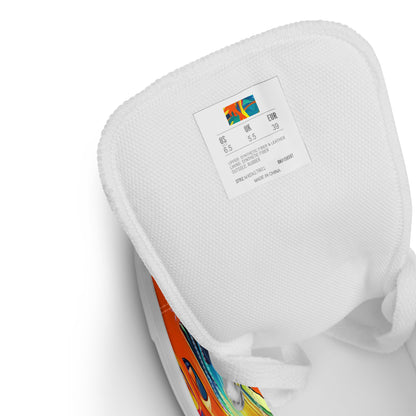 Women's High Top Canvas Shoes - Brown Chaos