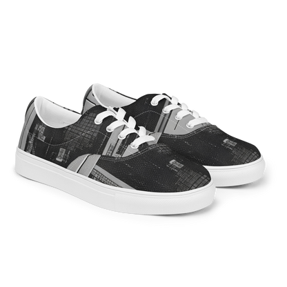 Men's Lace-Up Canvas Shoes - Concrete Harmony