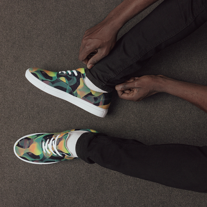 Men's Lace-Up Canvas Shoes - Astral Rhythms