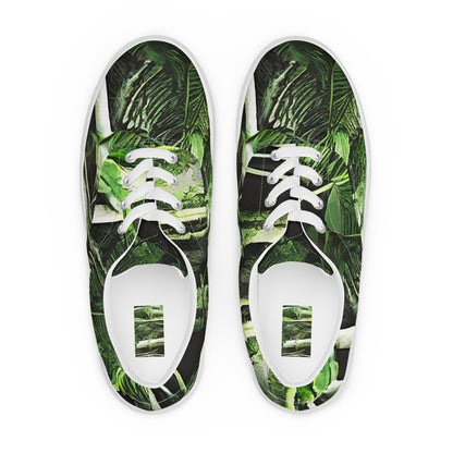 Women's Lace-Up Canvas Shoes - Emerald Canopy