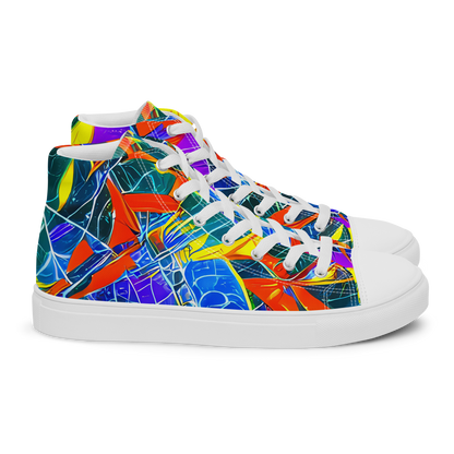 Men's High Top Canvas Shoes - Arkhipov Waves