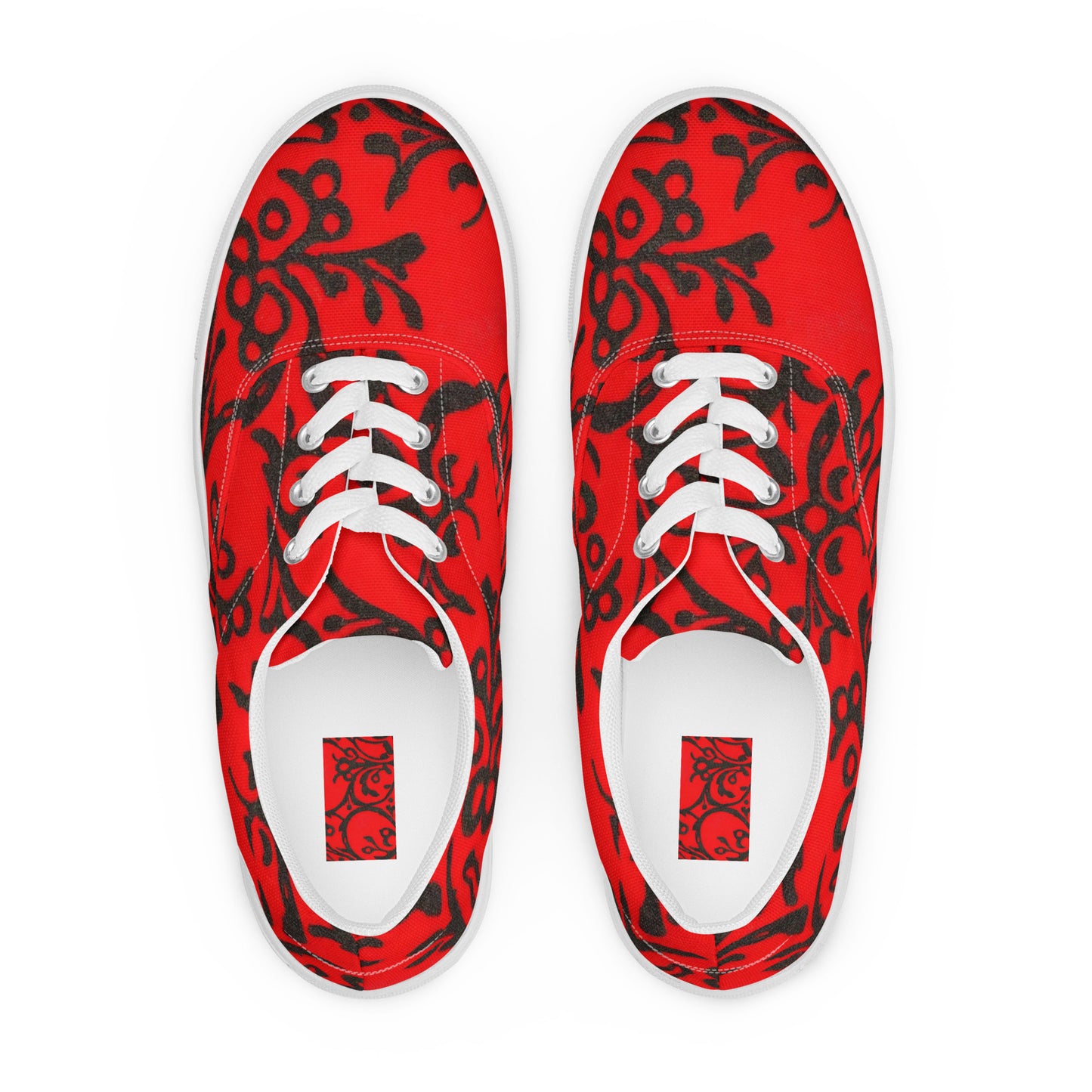 Women's Lace-Up Canvas Shoes - Scarlet Enigma