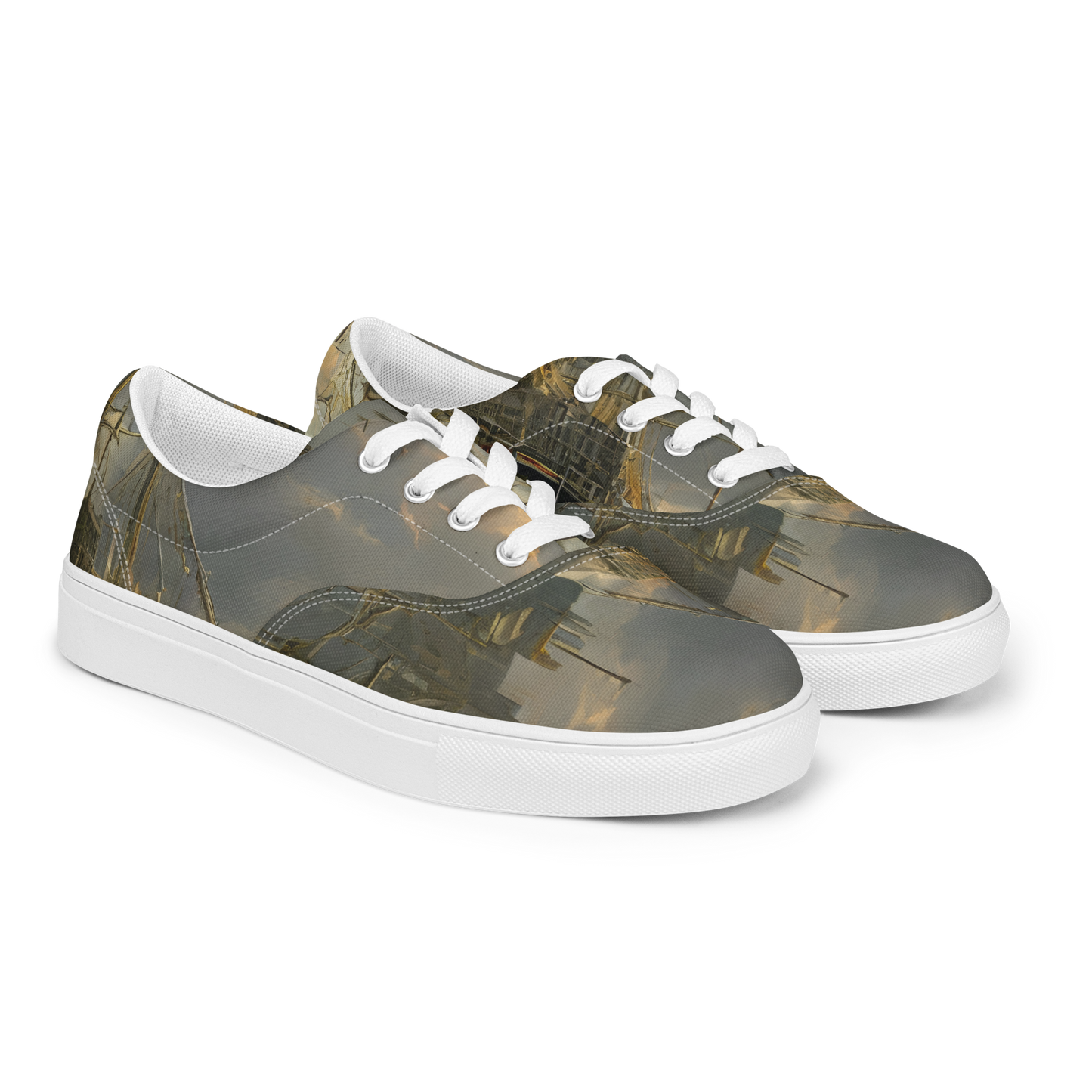 Men's Lace-Up Canvas Shoes - Ethereal Armada