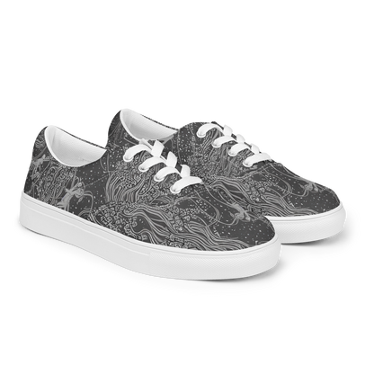 Women's Lace-Up Canvas Shoes - Nebula Wanderers