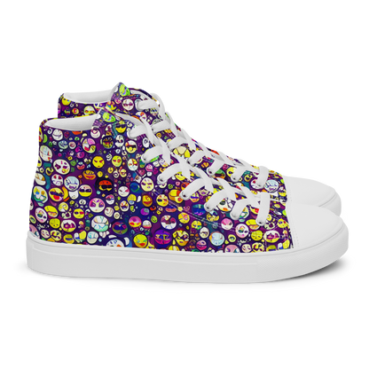 Men's High Top Canvas Shoes - Mosaic Moods