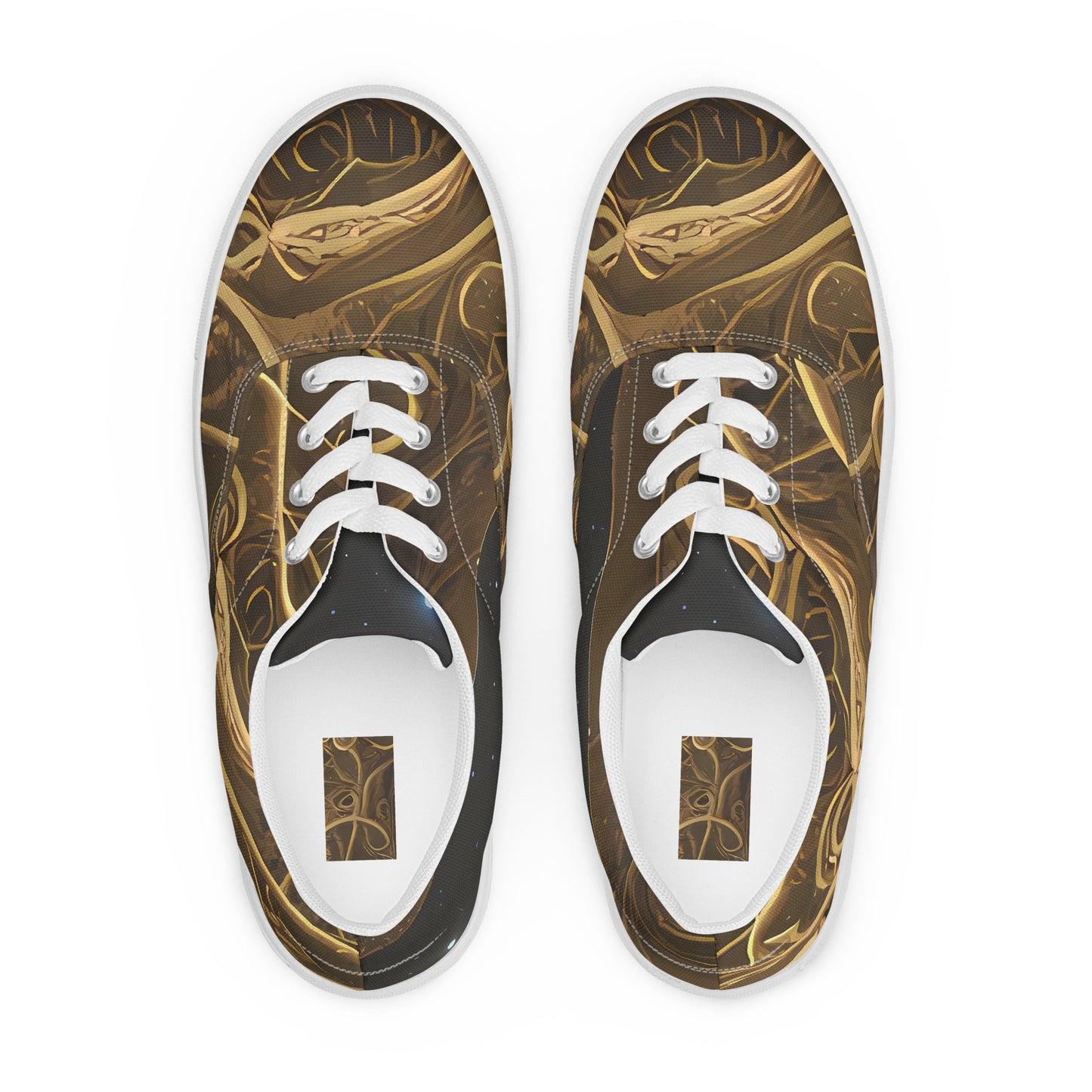 Women's Lace-Up Canvas Shoes - Gilded Reverie