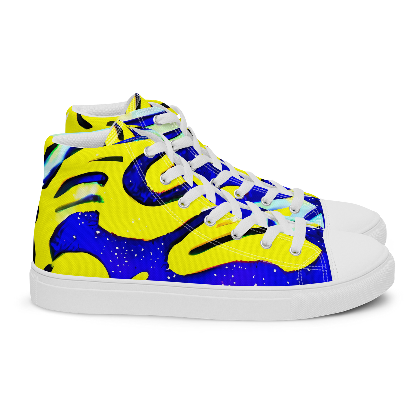 Women's High Top Canvas Shoes - Electric Horizon
