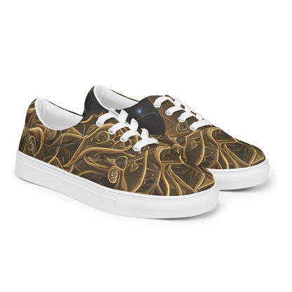 Women's Lace-Up Canvas Shoes - Gilded Reverie