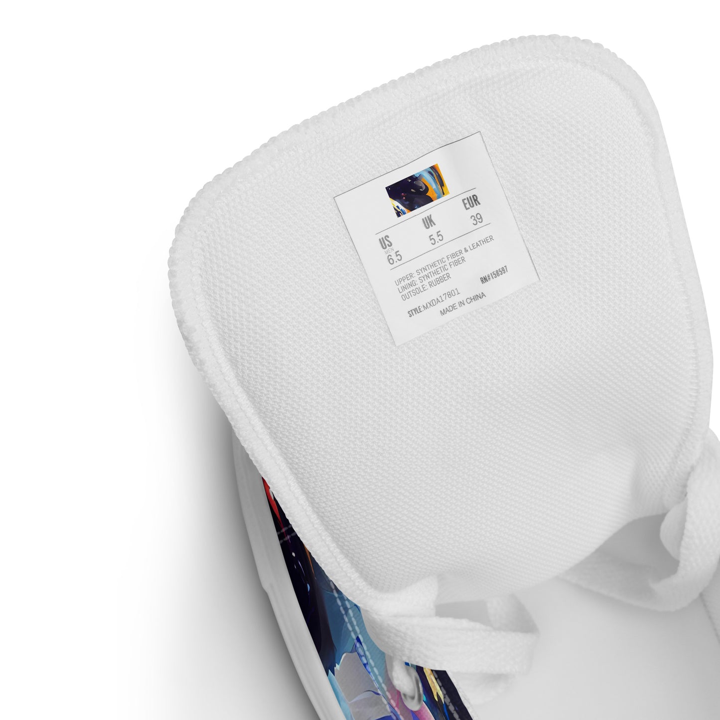 Women's High Top Canvas Shoes - Vivid Whirl