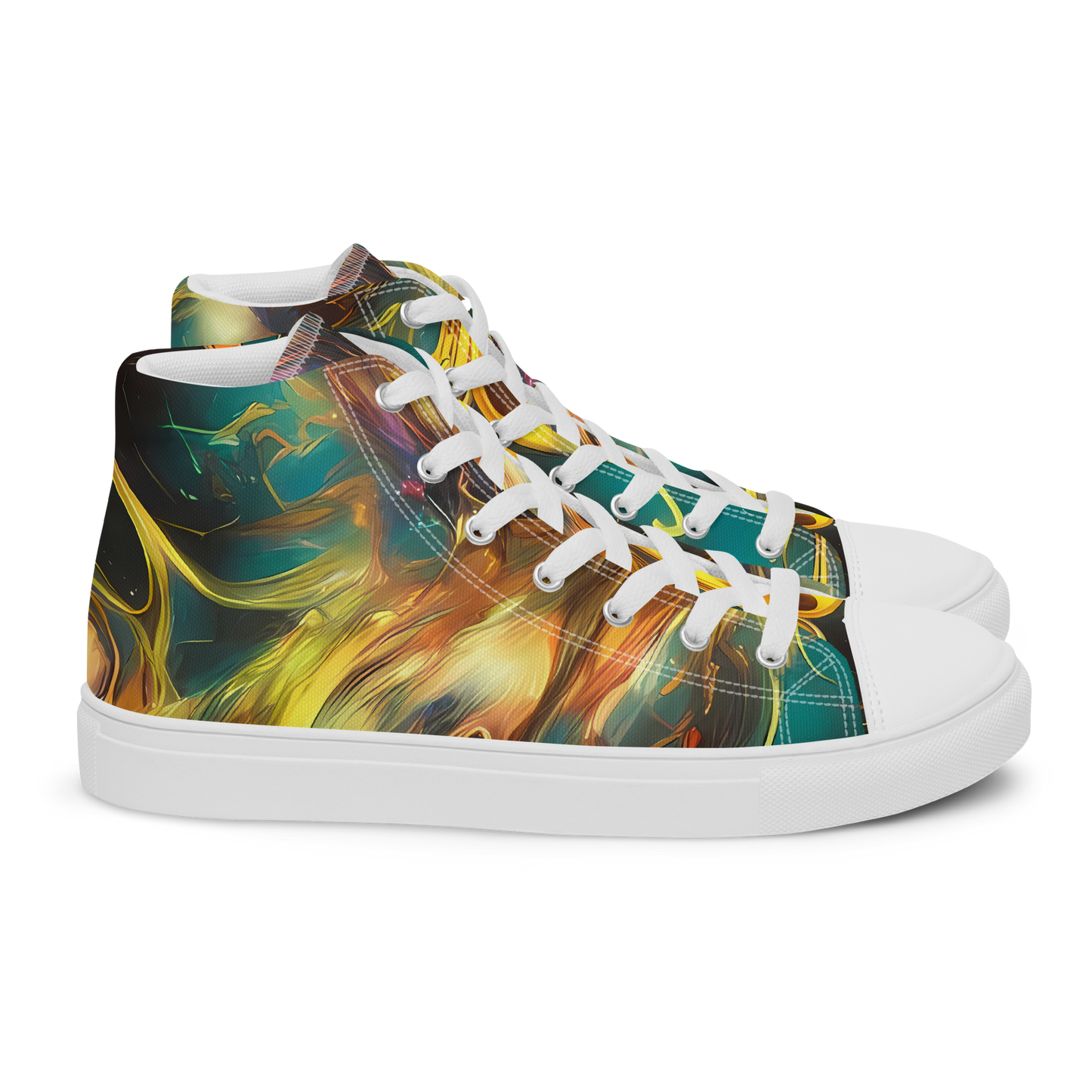 Men's High Top Canvas Shoes - Elegant Whirl