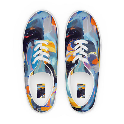 Women's Lace-Up Canvas Shoes - Vivid Whirl