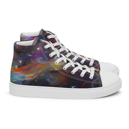 Women's High Top Canvas Shoes - Chromatic Flux