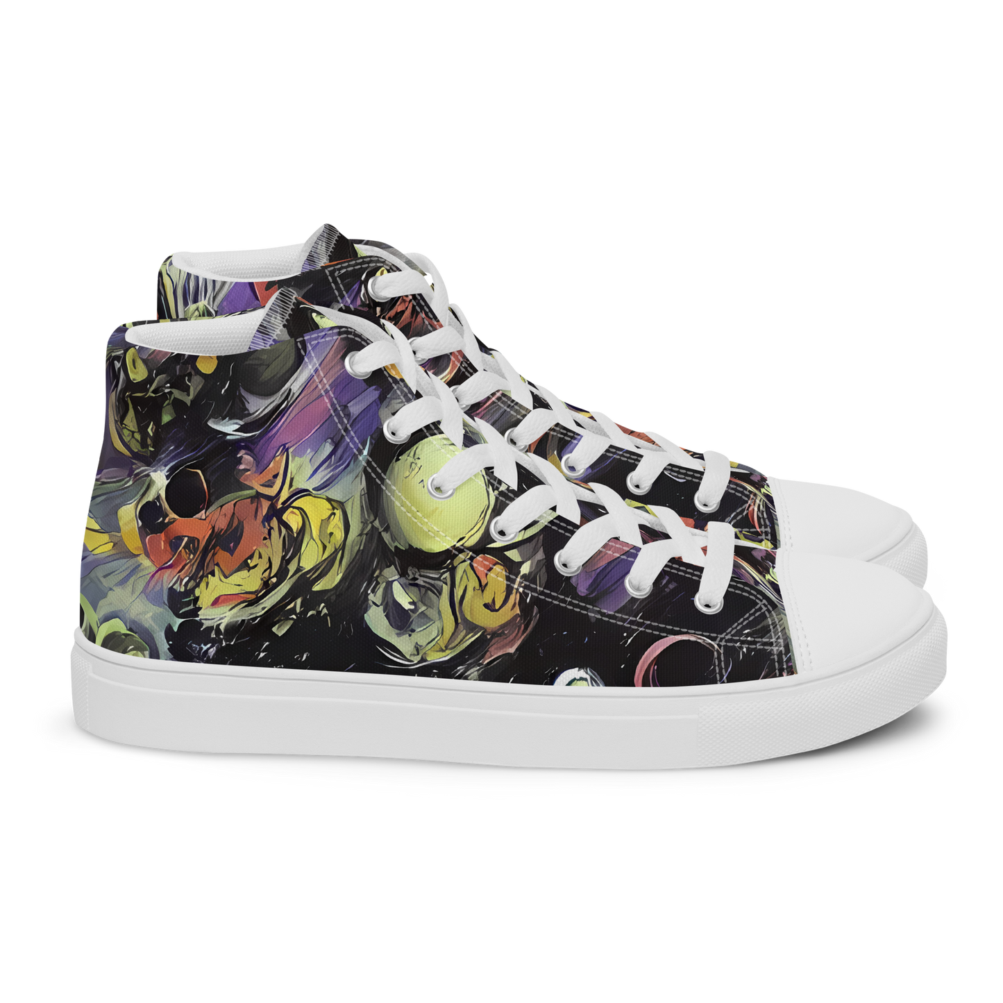 Men's High Top Canvas Shoes - Fires of the Void