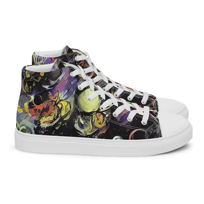 Men's High Top Canvas Shoes - Fires of the Void