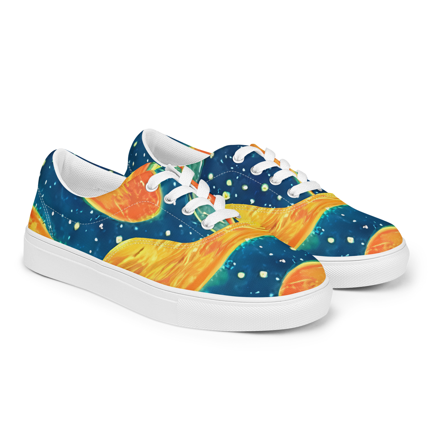 Women's Lace-Up Canvas Shoes - Celestial Harmony